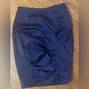 Burberry Purple Satin Pencil Wrap Skirt